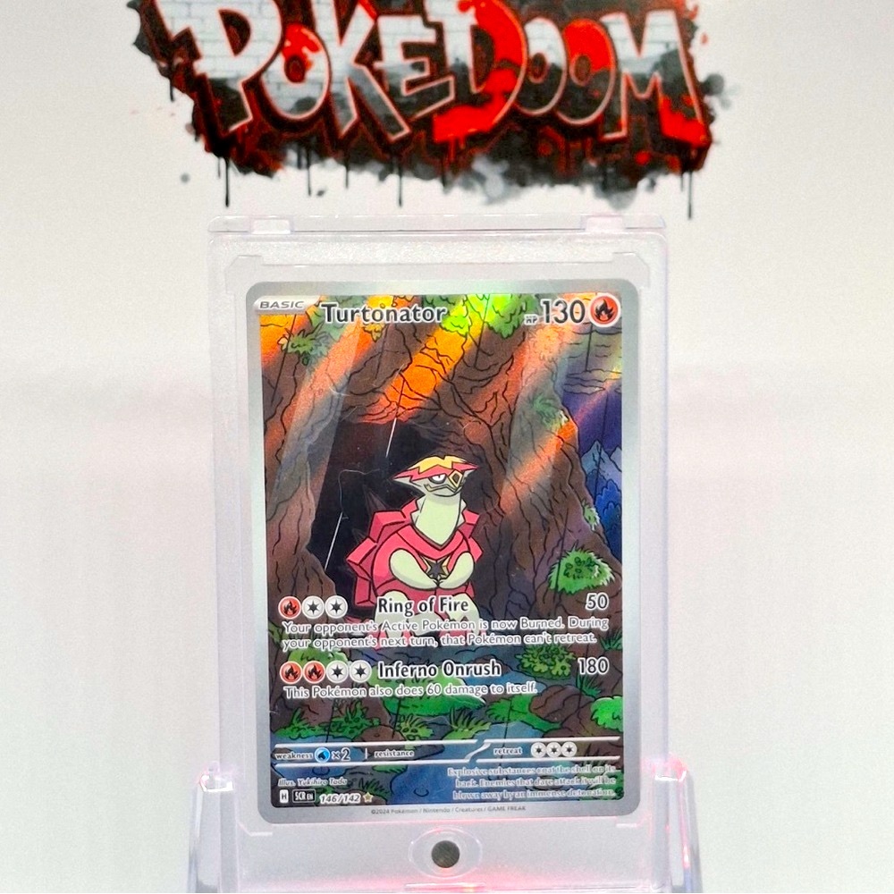 Pokemon Card - Turtonator Stellar Crown 146/142 Illustration Rare